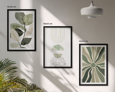 Composizione di quadri Motivi vegetali, geometria, vegetazione