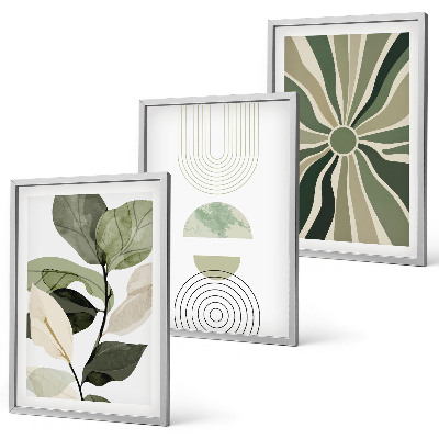Composizione di quadri Motivi vegetali, geometria, vegetazione