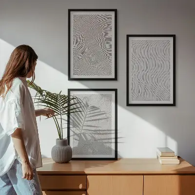 Composizione di quadri modelli di sabbia con strutture geometriche