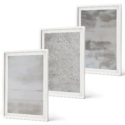 Set di quadri incorniciati con texture minimaliste moderne