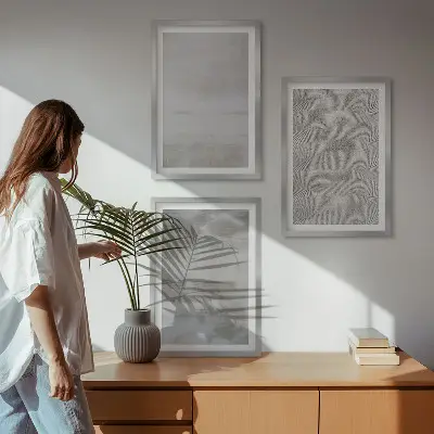 Set di quadri incorniciati con texture minimaliste moderne