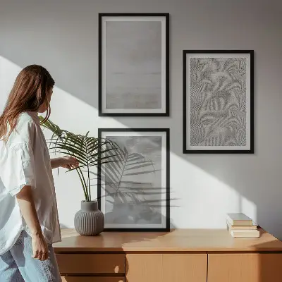 Set di quadri incorniciati con texture minimaliste moderne