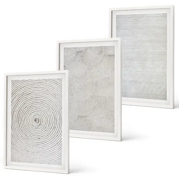 Set di 3 quadri con motivi geometrici in cartone