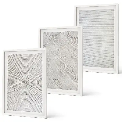 Set di 3 quadri con motivi geometrici in cartone