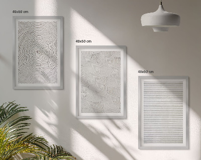 Set di 3 quadri Motivi geometrici in cartone