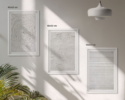Set di 3 quadri Motivi geometrici in cartone