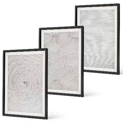 Set di 3 quadri Motivi geometrici in cartone