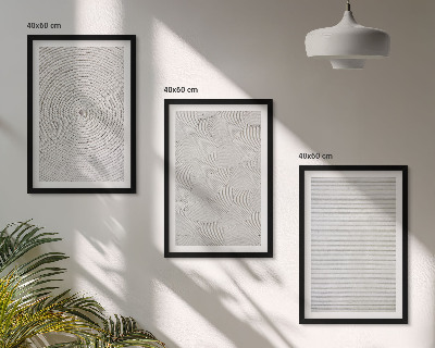 Set di 3 quadri Motivi geometrici in cartone