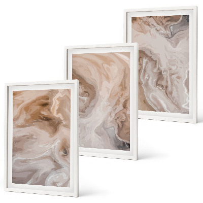 Composizione di quadri Texture astratte effetto marmo