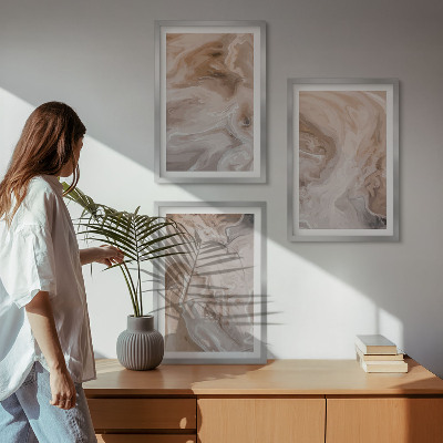 Composizione di quadri Texture astratte effetto marmo