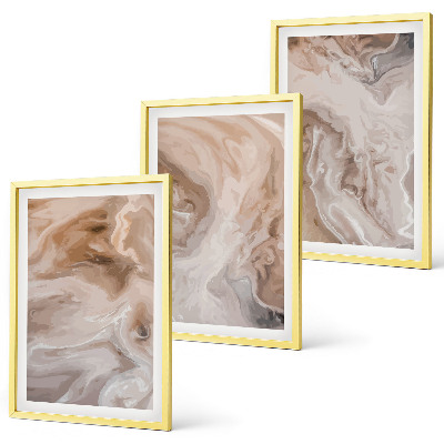 Composizione di quadri Texture astratte effetto marmo