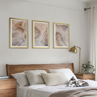 Composizione di quadri Texture astratte effetto marmo
