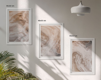 Composizione di quadri Texture astratte effetto marmo