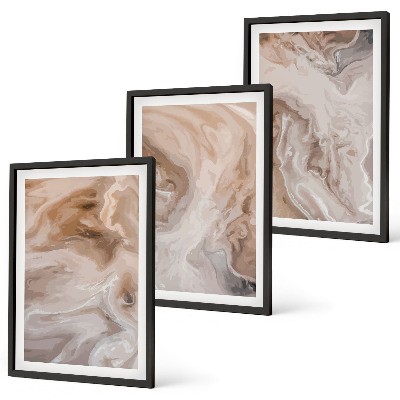 Composizione di quadri Texture astratte effetto marmo