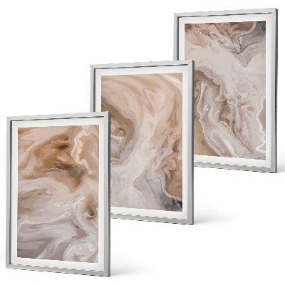 Composizione di quadri Texture astratte effetto marmo