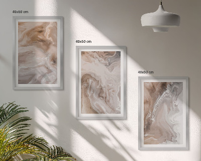 Set di quadri incorniciati Pietra di marmo astratta