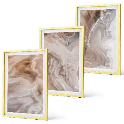 Set di quadri incorniciati Pietra di marmo astratta