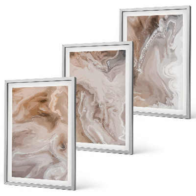 Set di quadri incorniciati Pietra di marmo astratta