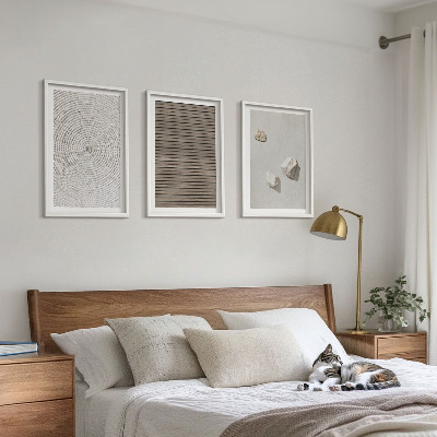 Set di 3 quadri Texture naturali legno pietra