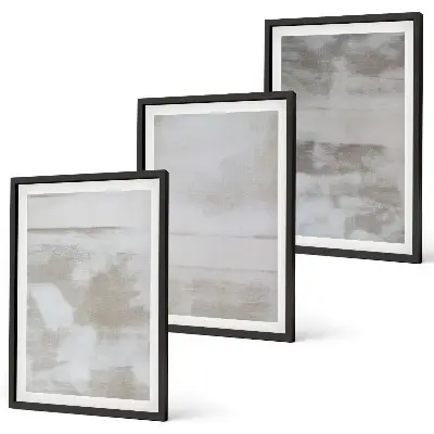 Set di 3 quadri con texture moderne dall'aspetto invecchiato