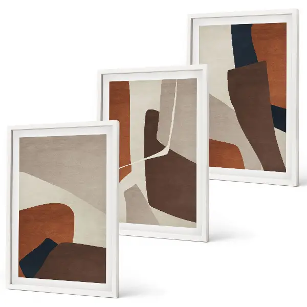 Set di quadri incorniciati con strutture moderne astratte