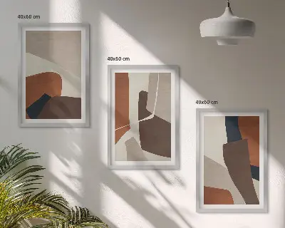 Set di quadri incorniciati con strutture moderne astratte