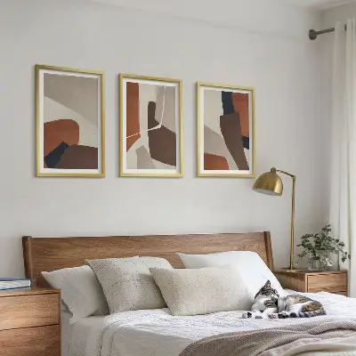 Set di quadri incorniciati con strutture moderne astratte
