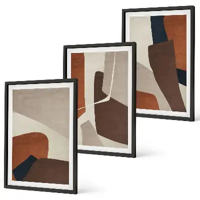 Set di quadri incorniciati con strutture moderne astratte