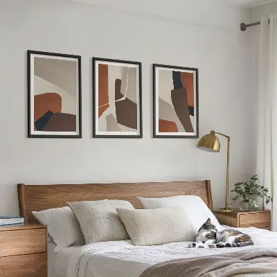 Set di quadri incorniciati con strutture moderne astratte