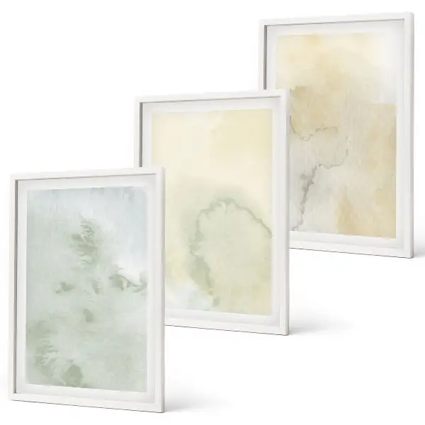 Set di 3 quadri con motivo a texture acquerello pastello