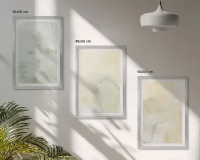 Set di 3 quadri con motivo a texture acquerello pastello