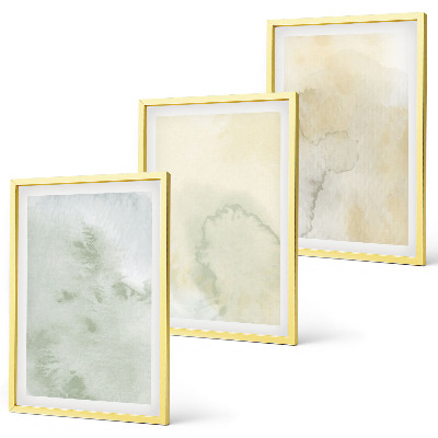 Set di 3 quadri Texture ad acquerello pastello