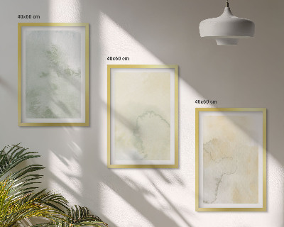 Set di 3 quadri Texture ad acquerello pastello