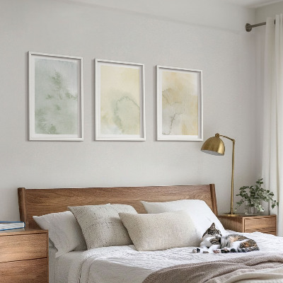Set di 3 quadri Texture ad acquerello pastello