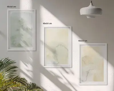Set di 3 quadri con motivo a texture acquerello pastello
