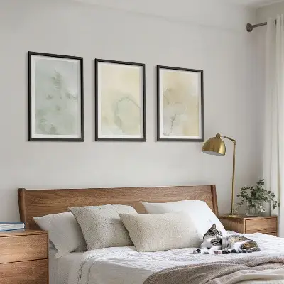 Set di 3 quadri con motivo a texture acquerello pastello