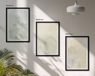 Set di 3 quadri Texture ad acquerello pastello