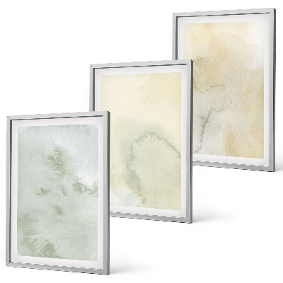 Set di 3 quadri Texture ad acquerello pastello