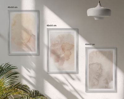 Composizione di quadri Texture calde dai toni pastello dell'acquerello.