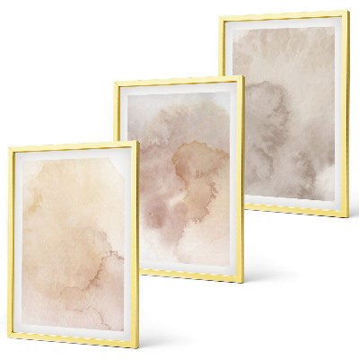 Composizione di quadri Texture calde dai toni pastello dell'acquerello.