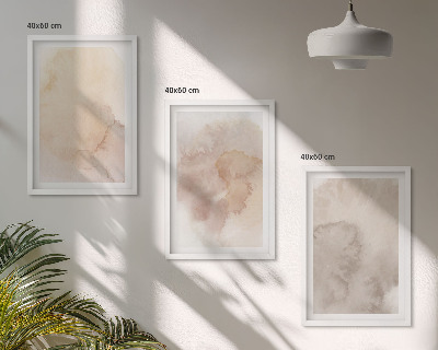 Composizione di quadri Texture calde dai toni pastello dell'acquerello.