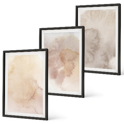 Composizione di quadri Texture calde dai toni pastello dell'acquerello.