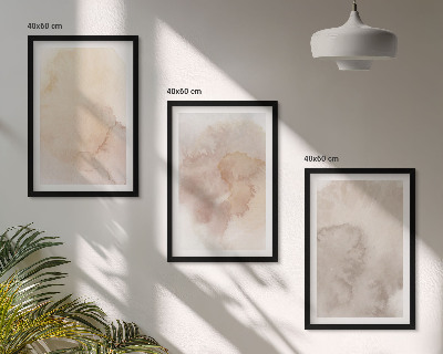Composizione di quadri Texture calde dai toni pastello dell'acquerello.