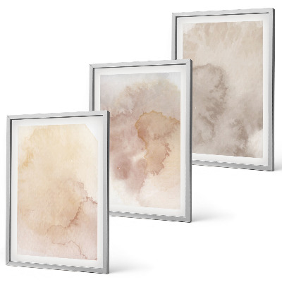 Composizione di quadri Texture calde dai toni pastello dell'acquerello.
