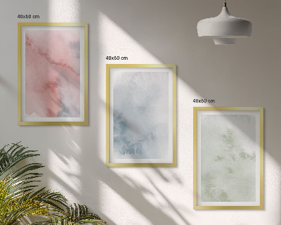 Composizione di quadri Strutture ad acquerello pastello