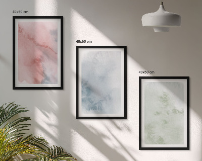 Composizione di quadri Strutture ad acquerello pastello
