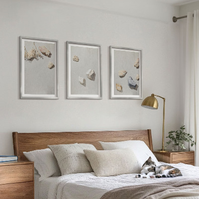 Set di quadri incorniciati Decorazioni da spiaggia in stile boho con pietre