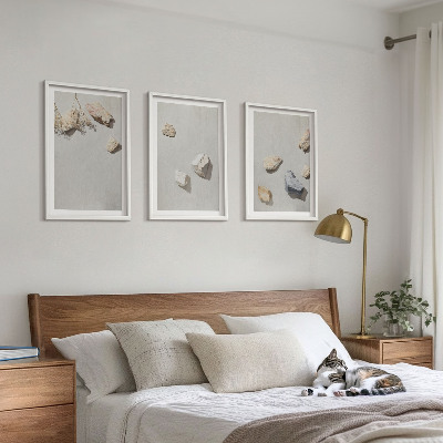 Set di quadri incorniciati Decorazioni da spiaggia in stile boho con pietre