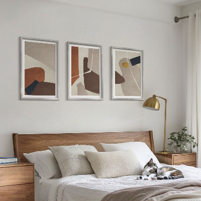 Set di 3 quadri Pittura astratta bohémien