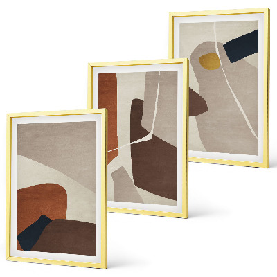 Set di 3 quadri Pittura astratta bohémien